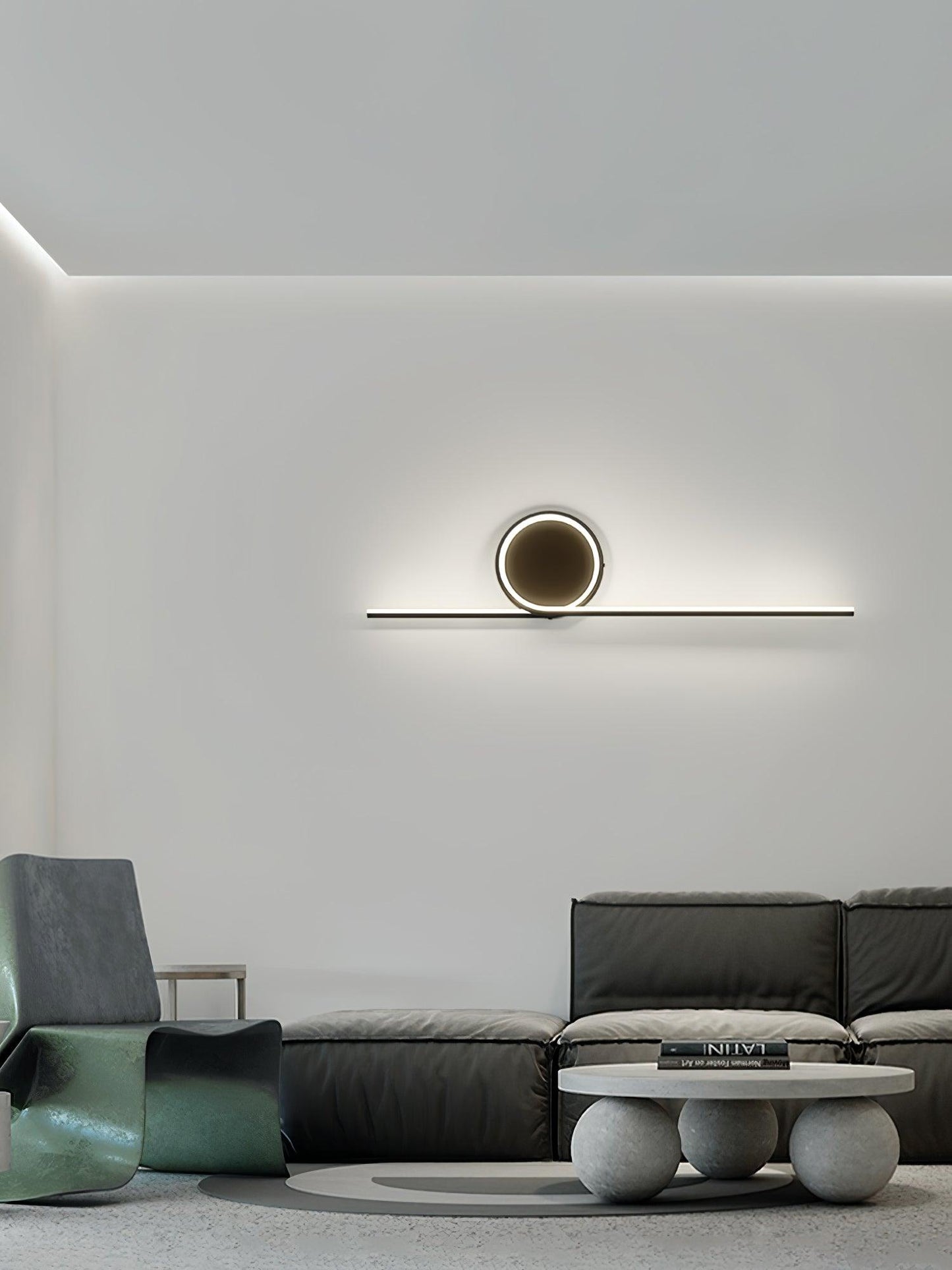 Rhythmic Line Wall Light | Adjustable LED | Black or White Finish