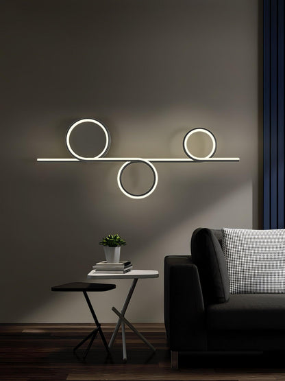 Rhythmic Line Wall Light | Adjustable LED | Black or White Finish