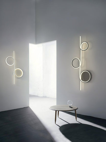 Rhythmic Line Wall Light | Adjustable LED | Black or White Finish