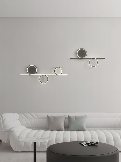 Rhythmic Line Wall Light | Adjustable LED | Black or White Finish