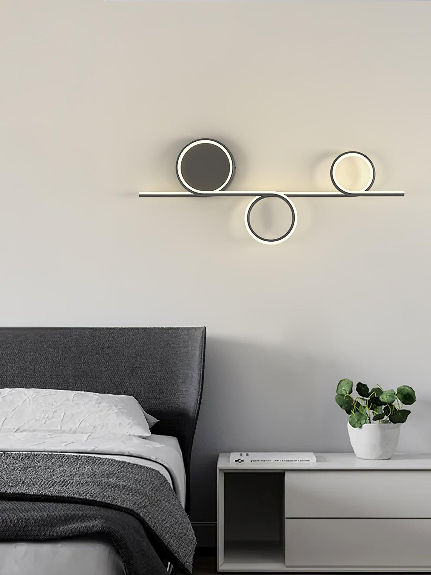 Rhythmic Line Wall Light | Adjustable LED | Black or White Finish