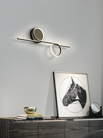 Rhythmic Line Wall Light | Adjustable LED | Black or White Finish