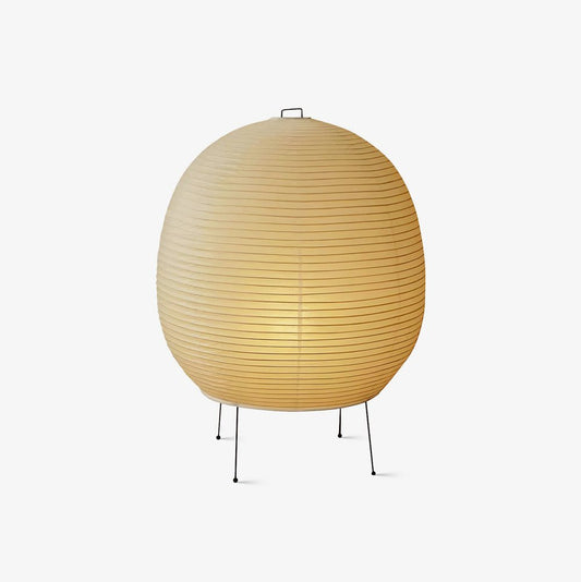Rice Paper Lantern Table Lamp | Mulberry Paper & Metal | 45cm Diameter