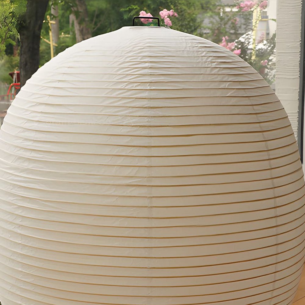 Rice Paper Lantern Table Lamp | Mulberry Paper & Metal | 45cm Diameter