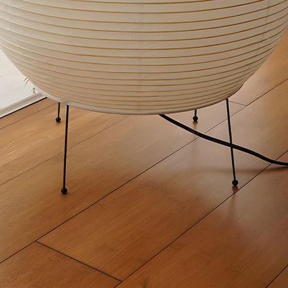 Rice Paper Lantern Table Lamp | Mulberry Paper & Metal | 45cm Diameter