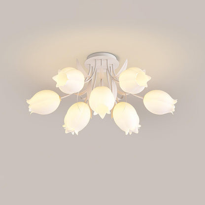 Ricko Ceiling Light | Metal & Acrylic | 3, 9, or 12 Heads | Green or White