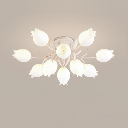 Ricko Ceiling Light | Metal & Acrylic | 3, 9, or 12 Heads | Green or White