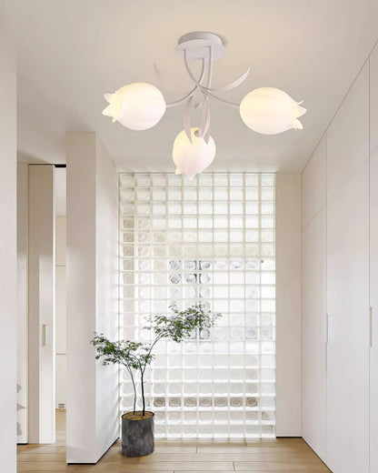 Ricko Ceiling Light | Metal & Acrylic | 3, 9, or 12 Heads | Green or White