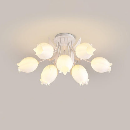 Ricko Ceiling Light | Metal & Acrylic | 3, 9, or 12 Heads | Green or White
