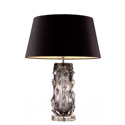Rico Table Lamp | Handcrafted Blown Glass with Nickel Finish | Green and Grey