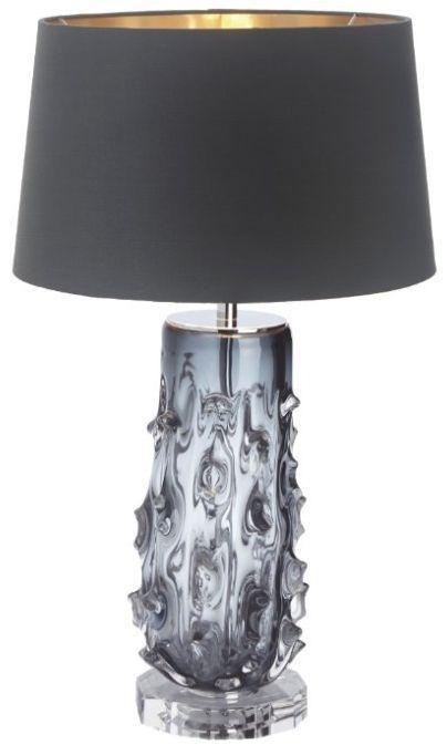 Rico Table Lamp | Handcrafted Blown Glass with Nickel Finish | Green and Grey