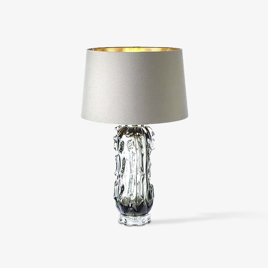Rico Table Lamp | Handcrafted Blown Glass with Nickel Finish | Green and Grey
