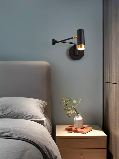 Ridge Arm Wall Lamp | Metal | Set of 2 | White & Gold