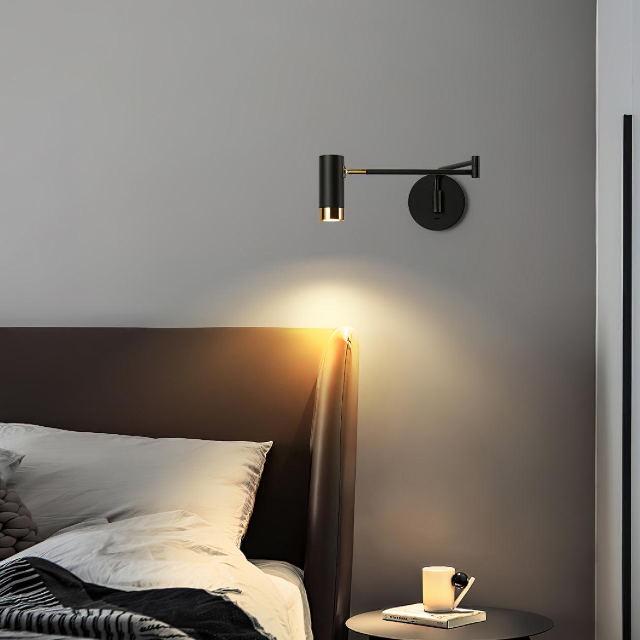 Ridge Arm Wall Lamp | Metal | Set of 2 | White & Gold