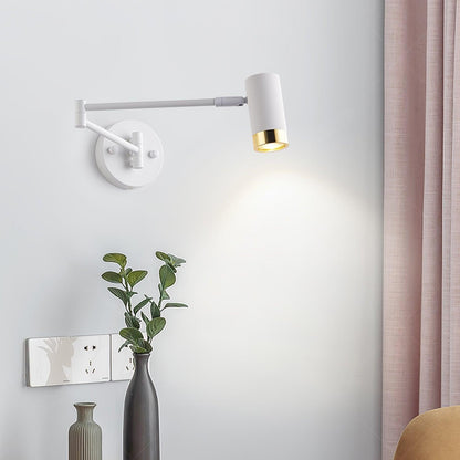 Ridge Arm Wall Lamp | Metal | Set of 2 | White & Gold