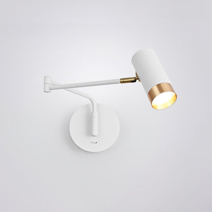 Ridge Arm Wall Lamp | Metal | Set of 2 | White & Gold