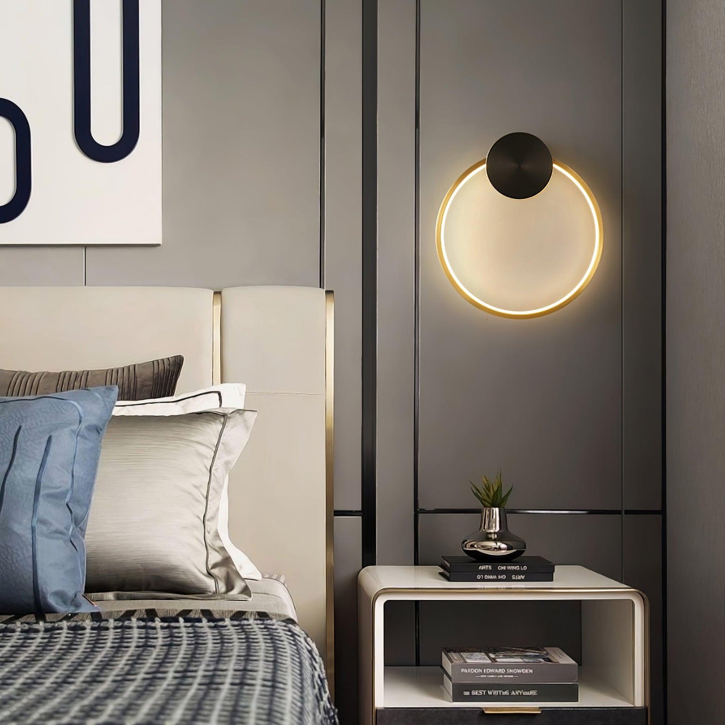 LED Wall Light | Brass & Silicone | Set of 2