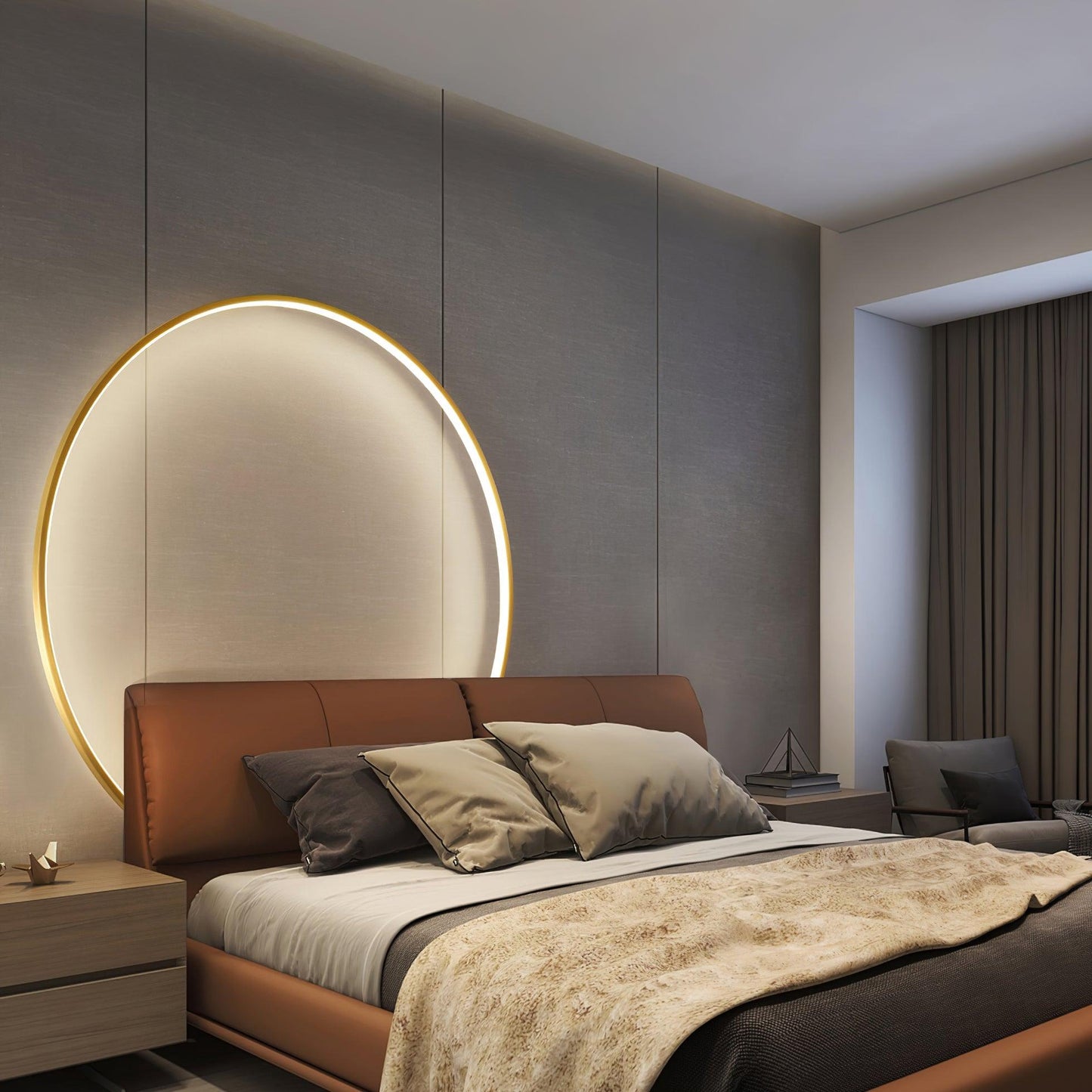 LED Wall Light | Brass & Silicone | Set of 2