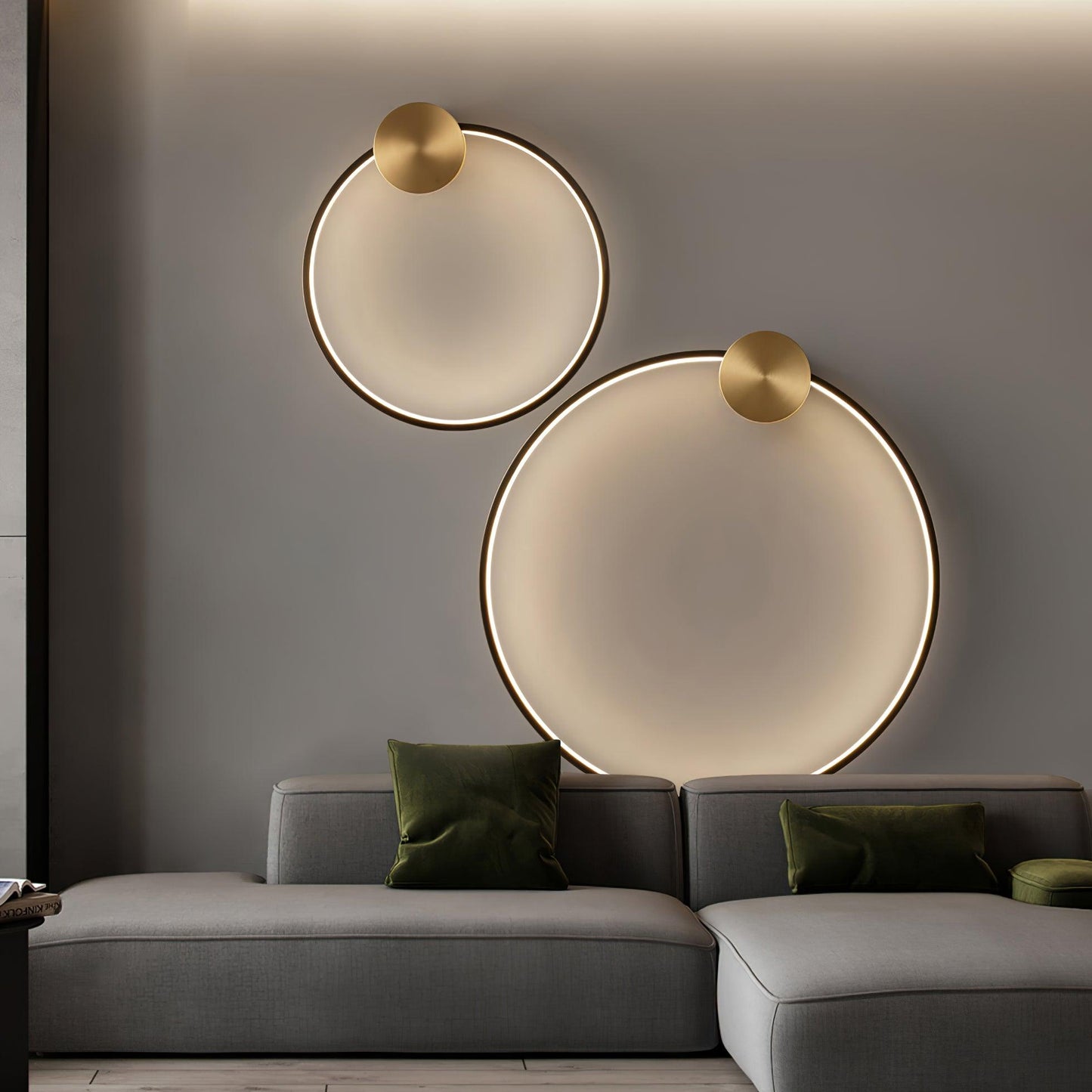 LED Wall Light | Brass & Silicone | Set of 2