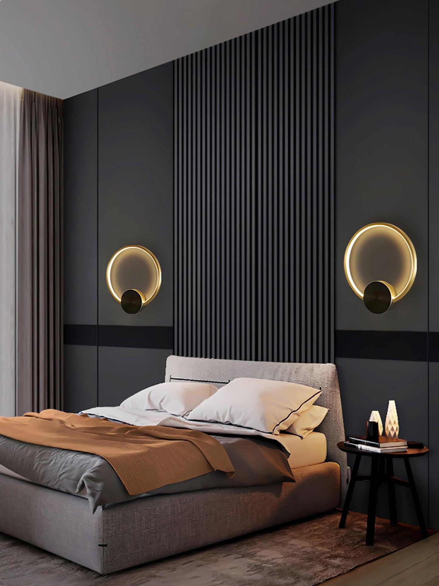 LED Wall Light | Brass & Silicone | Set of 2