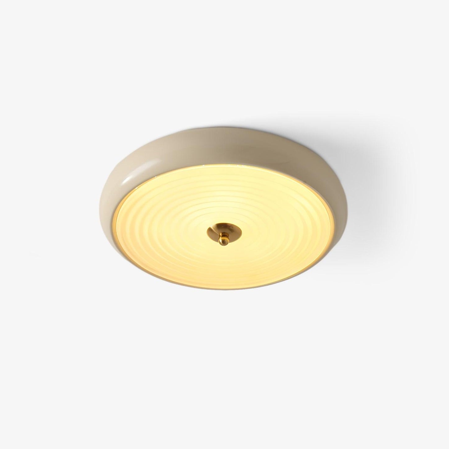 Ripple Cream Ceiling Lamp | Glass Shade | Multiple Sizes