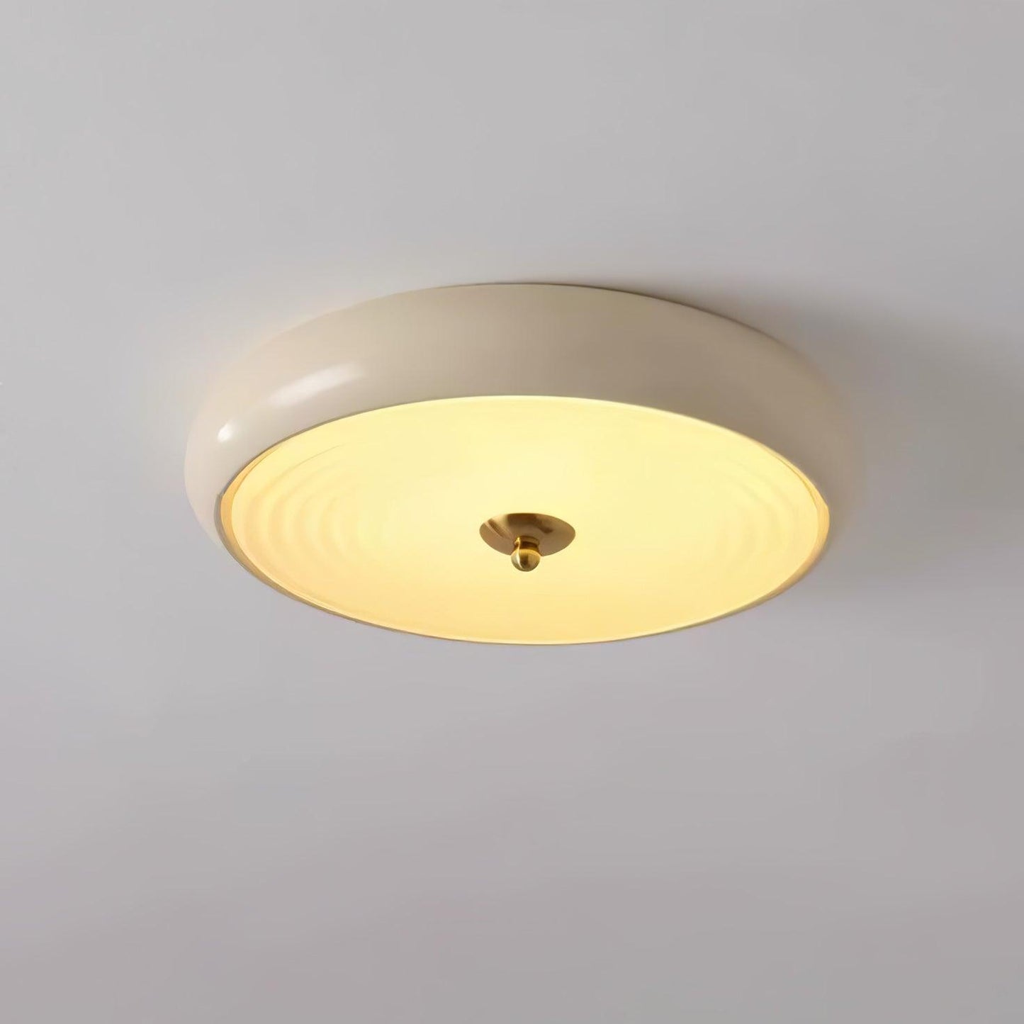 Ripple Cream Ceiling Lamp | Glass Shade | Multiple Sizes