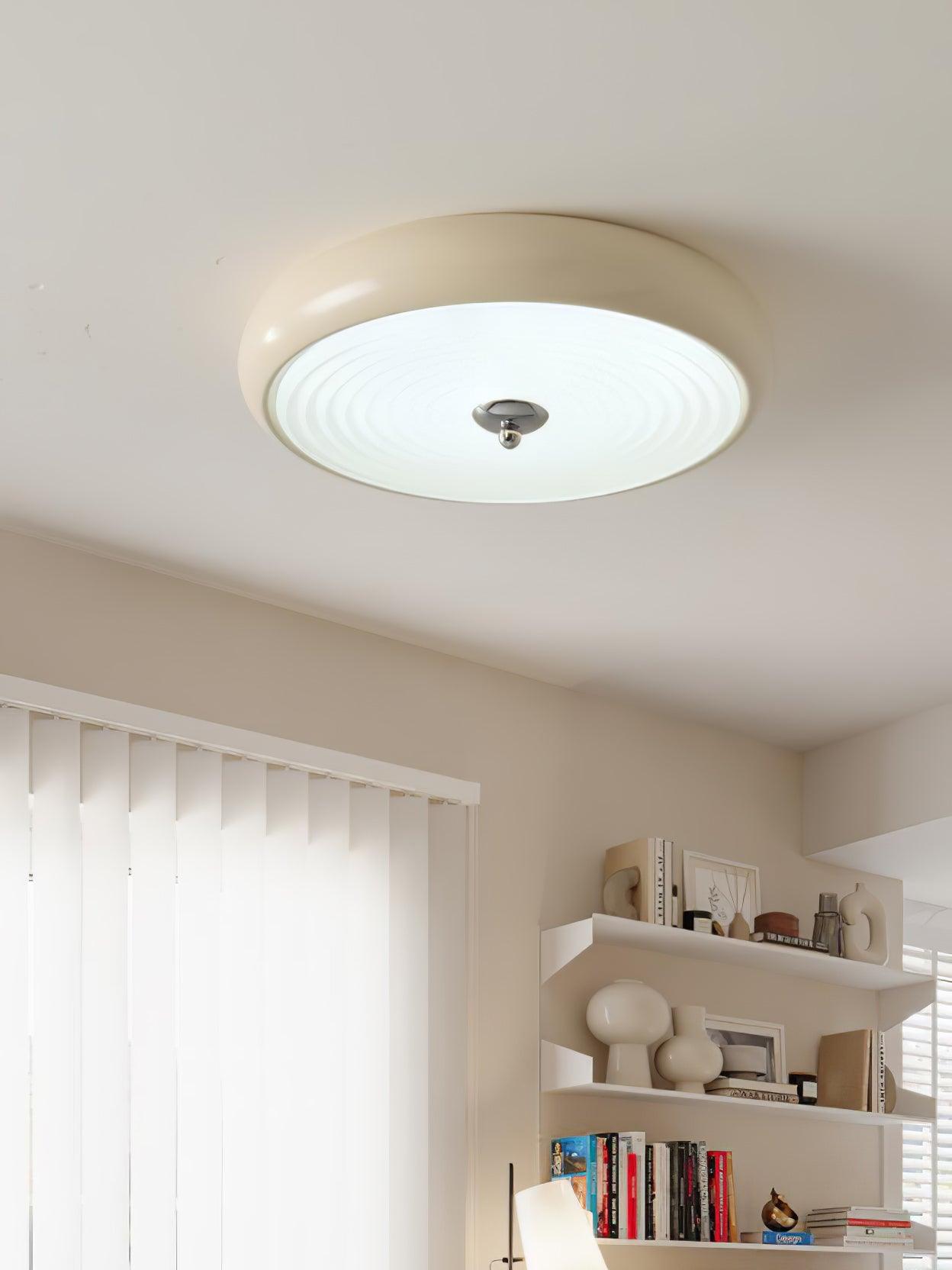 Ripple Cream Ceiling Lamp | Glass Shade | Multiple Sizes