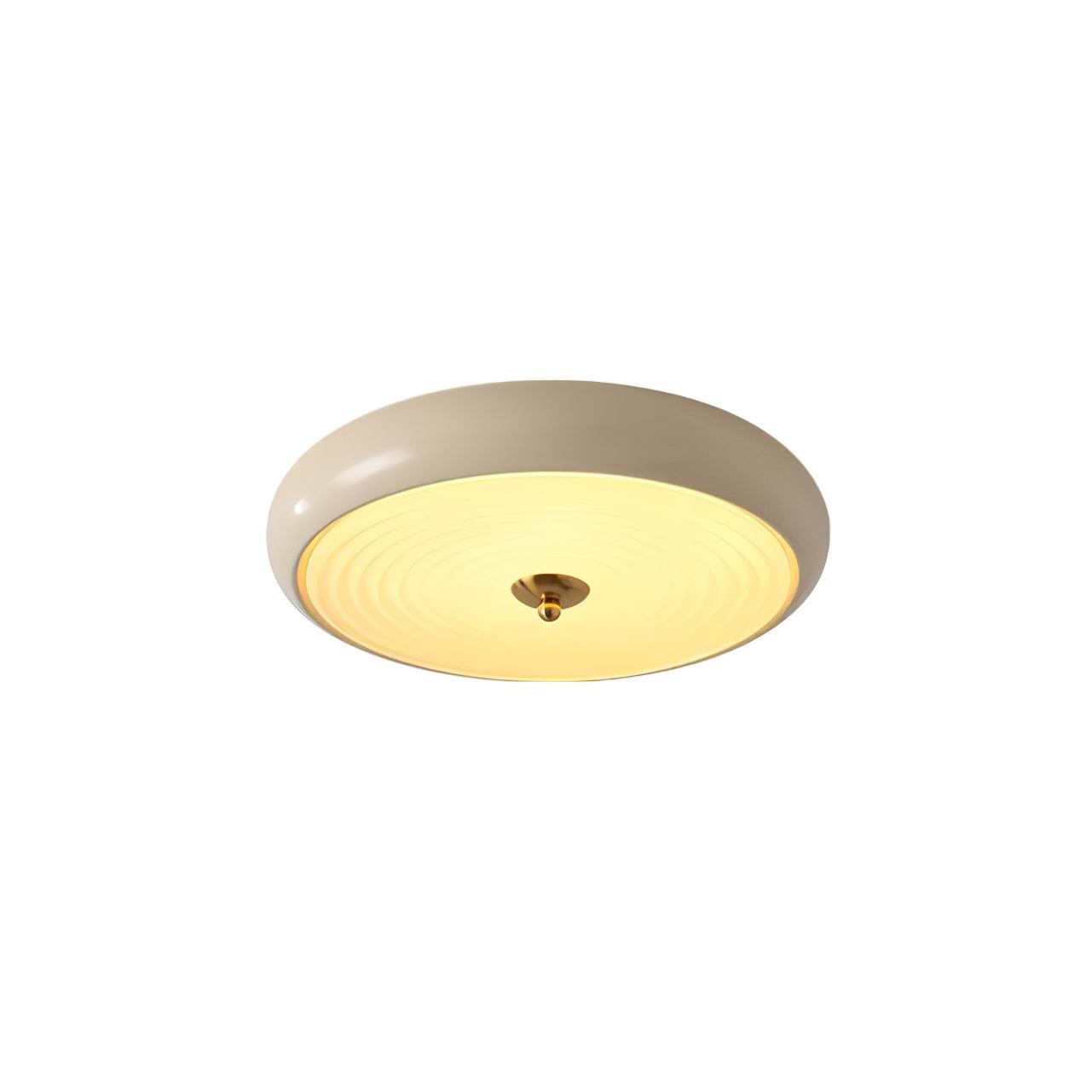 Ripple Cream Ceiling Lamp | Glass Shade | Multiple Sizes