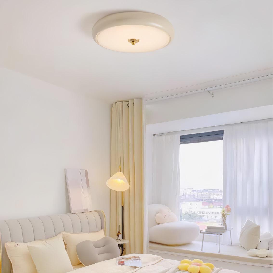 Ripple Cream Ceiling Lamp | Glass Shade | Multiple Sizes