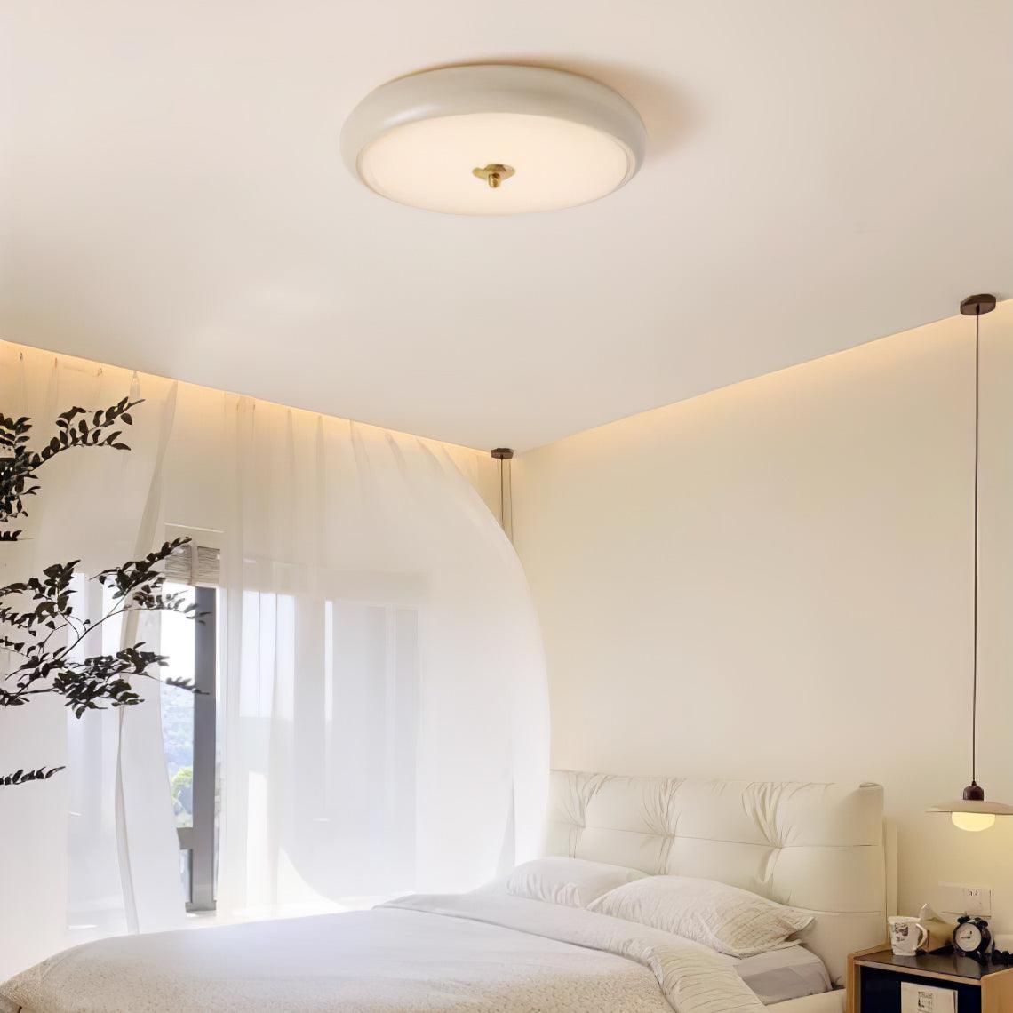 Ripple Cream Ceiling Lamp | Glass Shade | Multiple Sizes