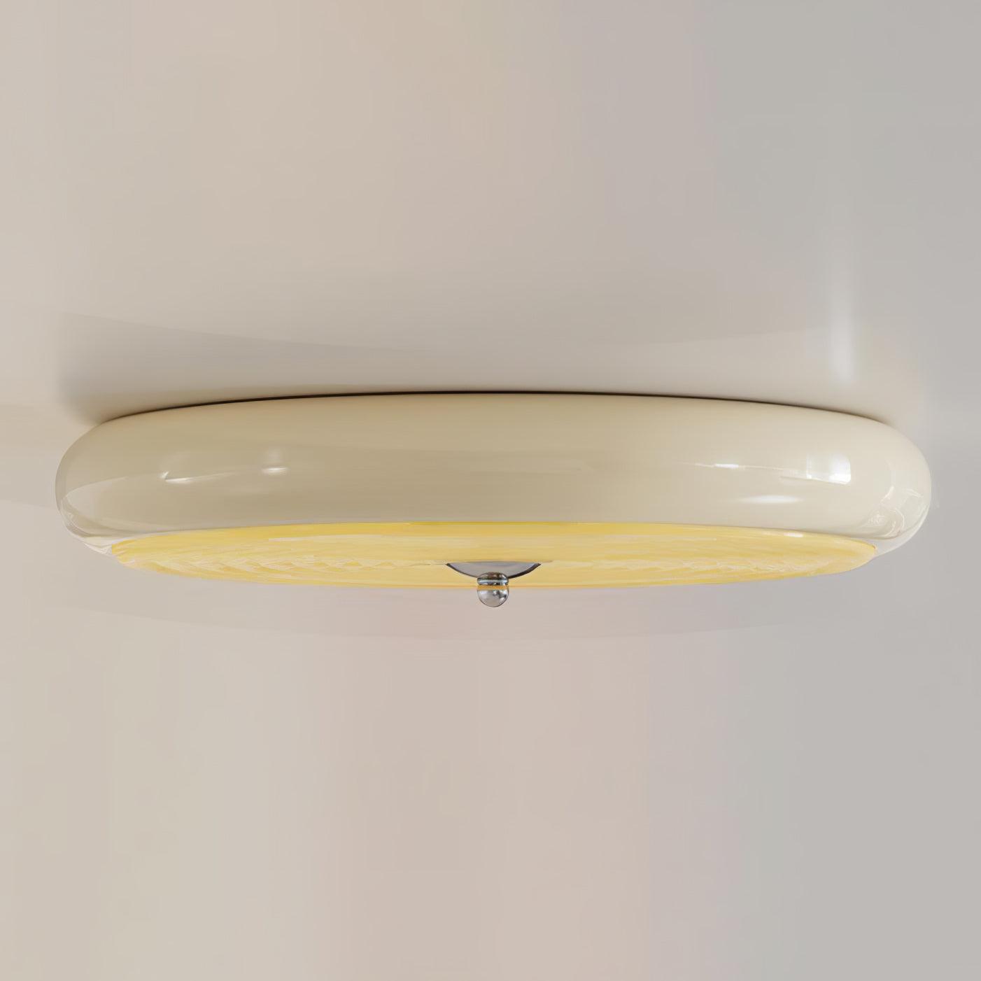 Ripple Cream Ceiling Lamp | Glass Shade | Multiple Sizes