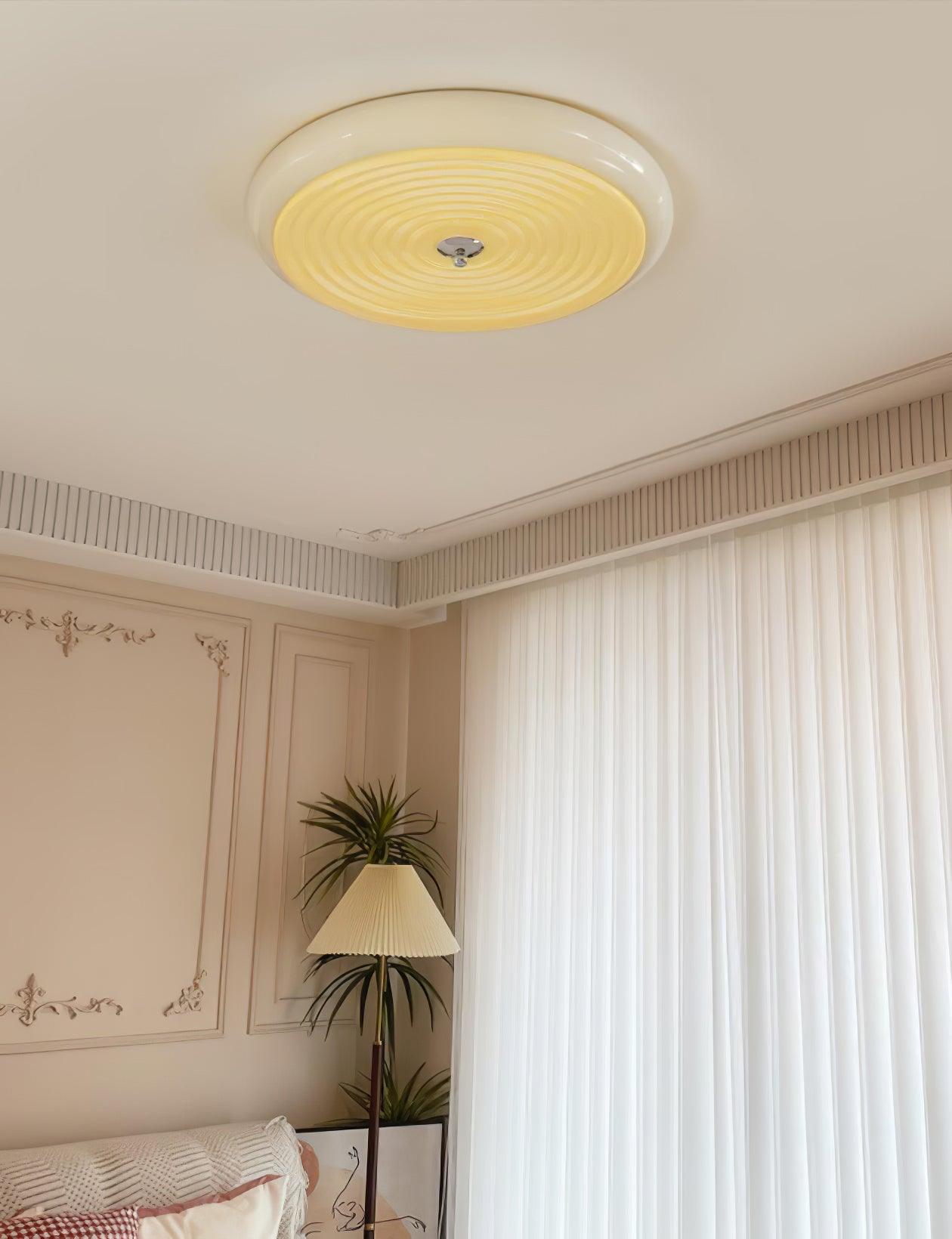 Ripple Cream Ceiling Lamp | Glass Shade | Multiple Sizes