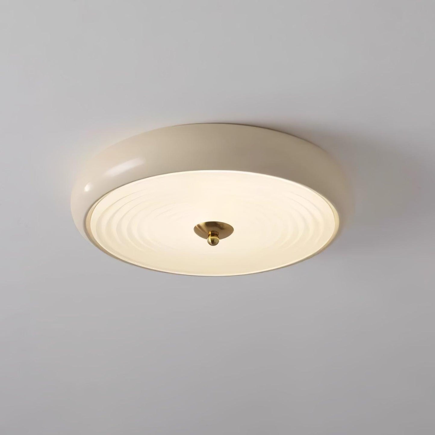 Ripple Cream Ceiling Lamp | Glass Shade | Multiple Sizes