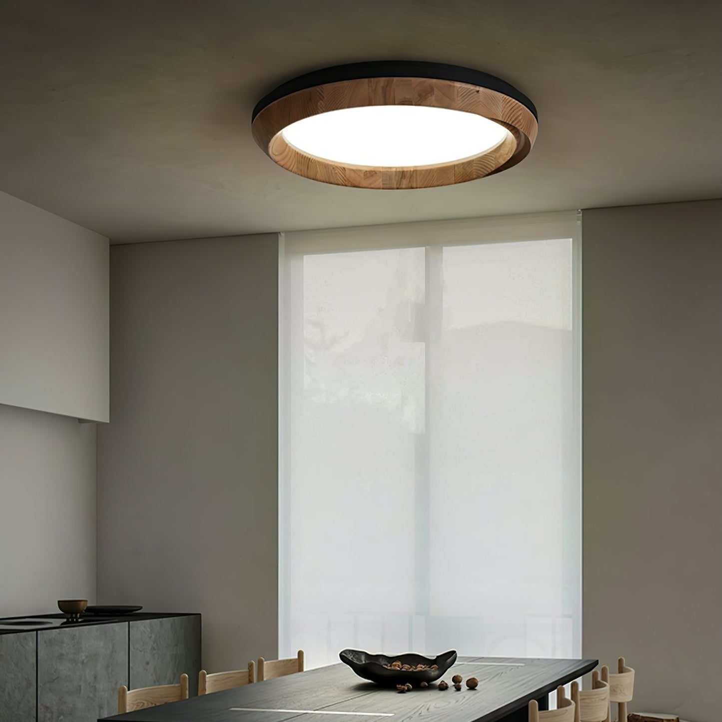Ripple Wood Ceiling Light | Natural Wood & Acrylic | Multiple Sizes Available