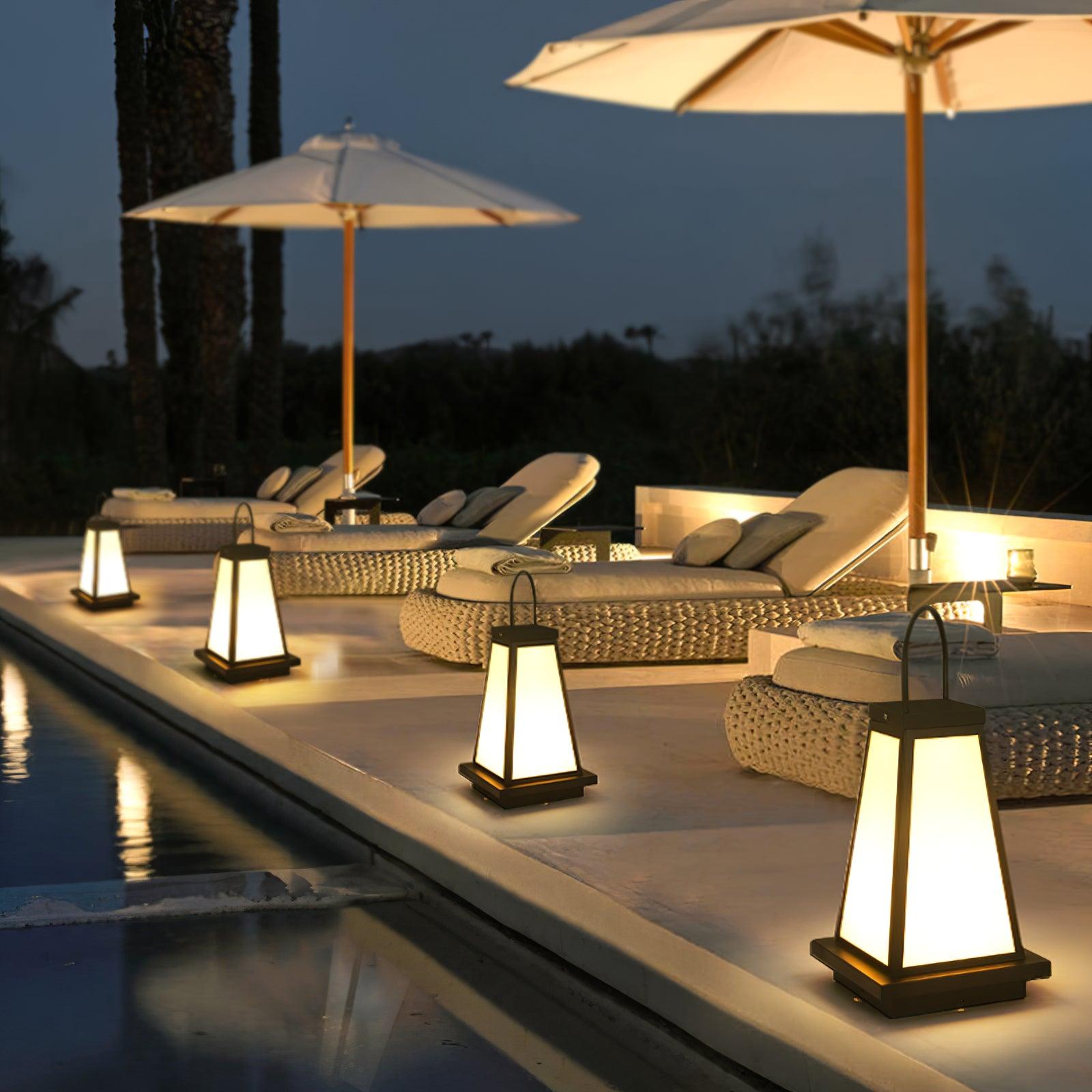 Solar Outdoor Lantern | Stainless Steel & Acrylic | Warm Light, 50cm