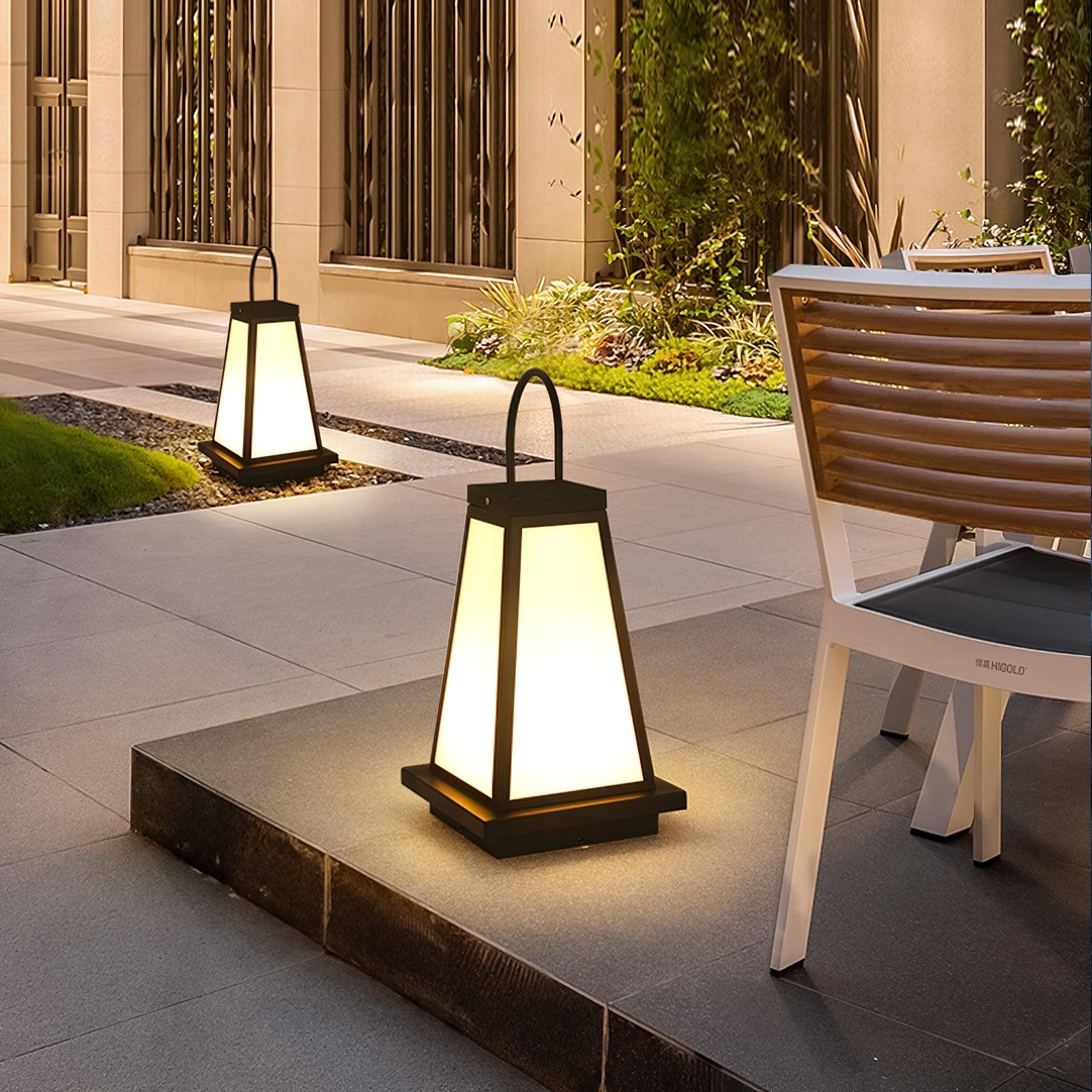 Solar Outdoor Lantern | Stainless Steel & Acrylic | Warm Light, 50cm