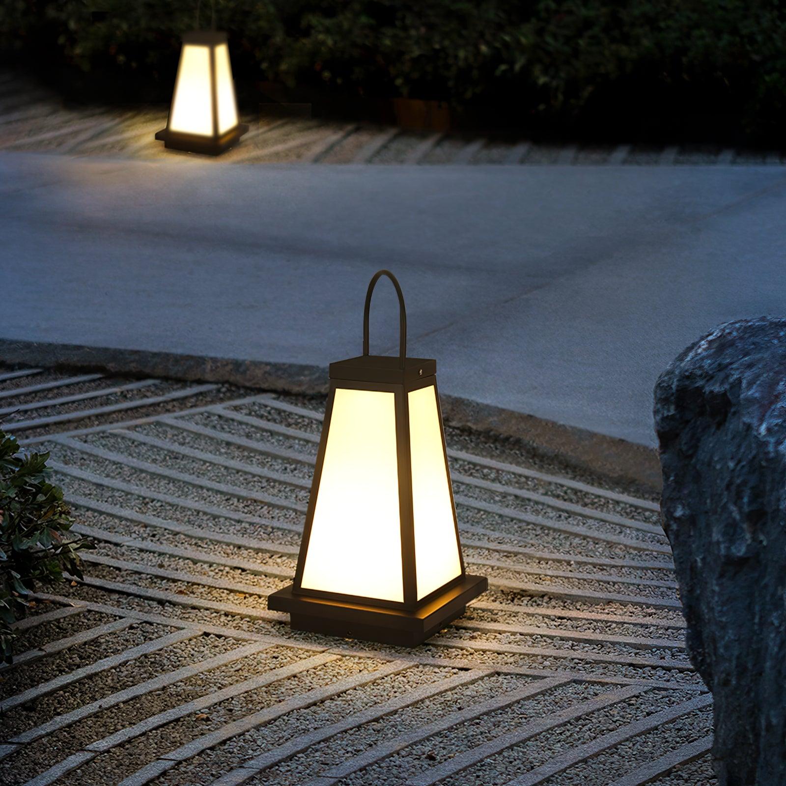 Solar Outdoor Lantern | Stainless Steel & Acrylic | Warm Light, 50cm