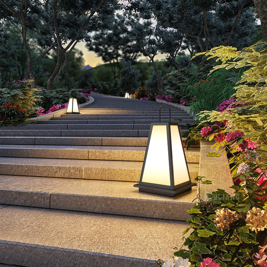 Solar Outdoor Lantern | Stainless Steel & Acrylic | Warm Light, 50cm