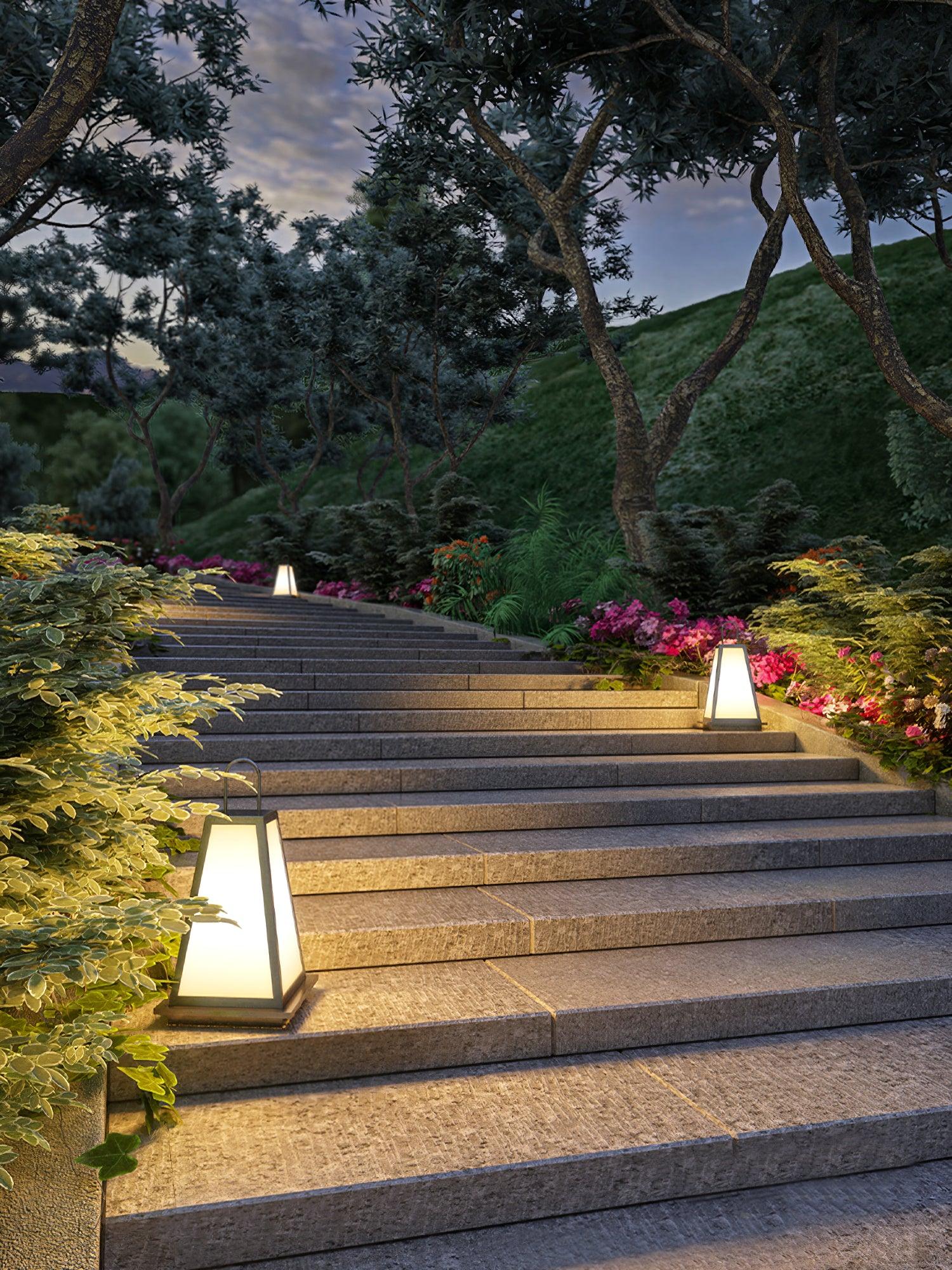 Solar Outdoor Lantern | Stainless Steel & Acrylic | Warm Light, 50cm