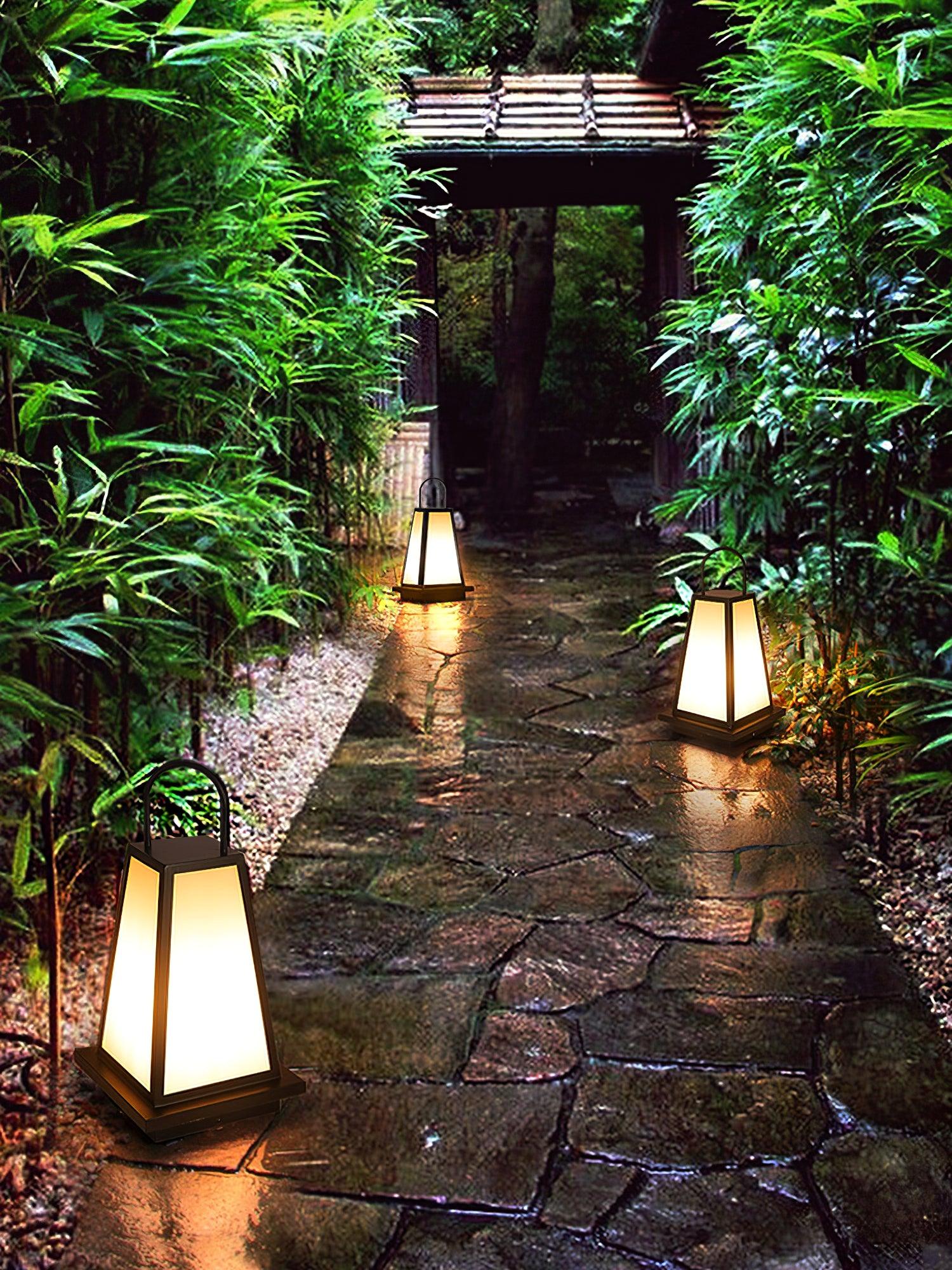 Solar Outdoor Lantern | Stainless Steel & Acrylic | Warm Light, 50cm