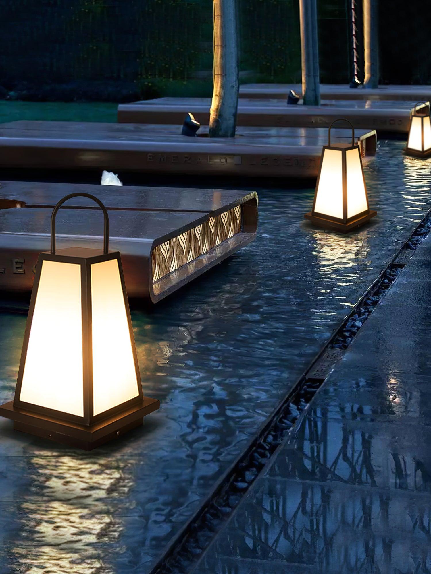 Solar Outdoor Lantern | Stainless Steel & Acrylic | Warm Light, 50cm