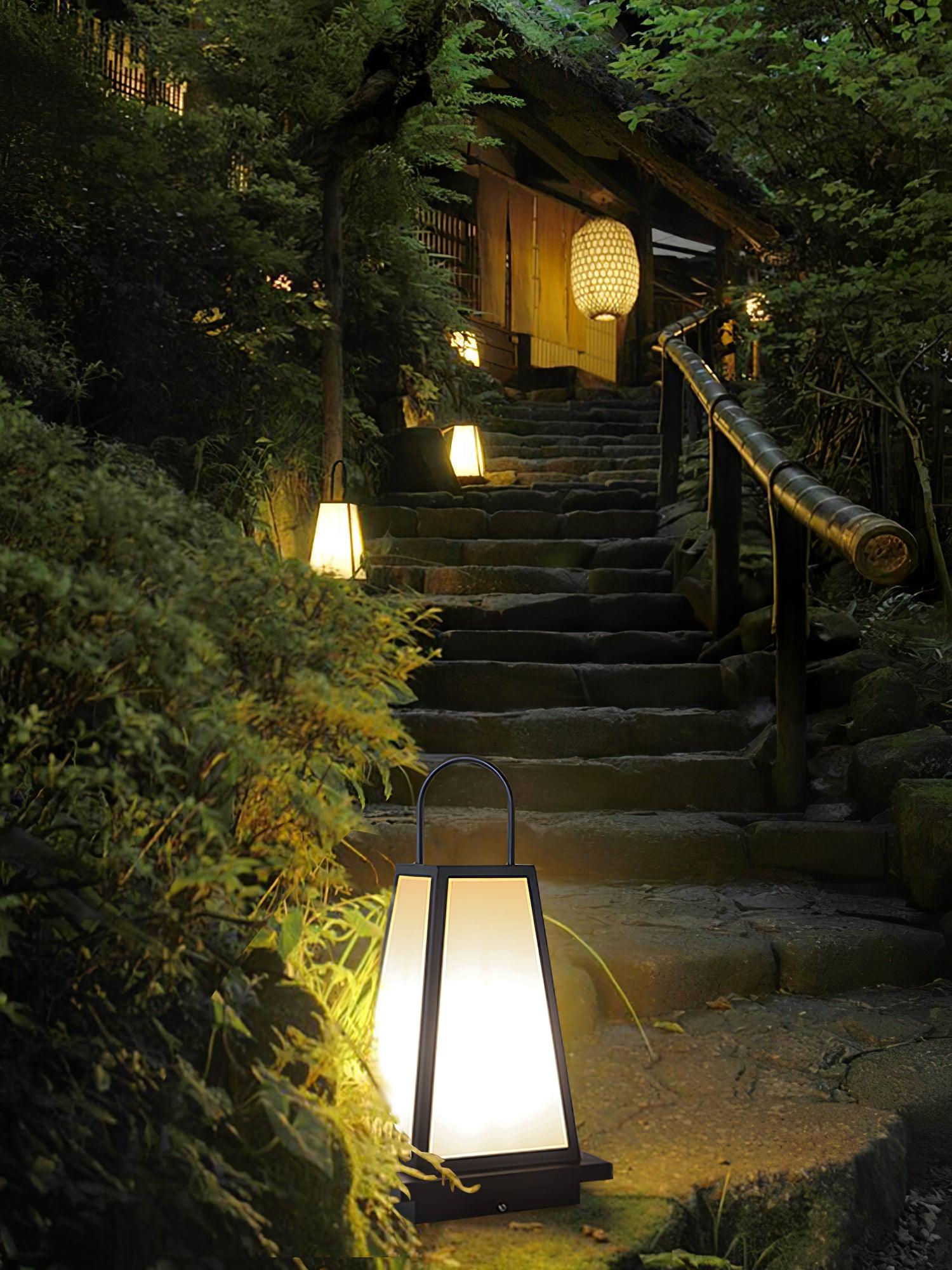 Solar Outdoor Lantern | Stainless Steel & Acrylic | Warm Light, 50cm