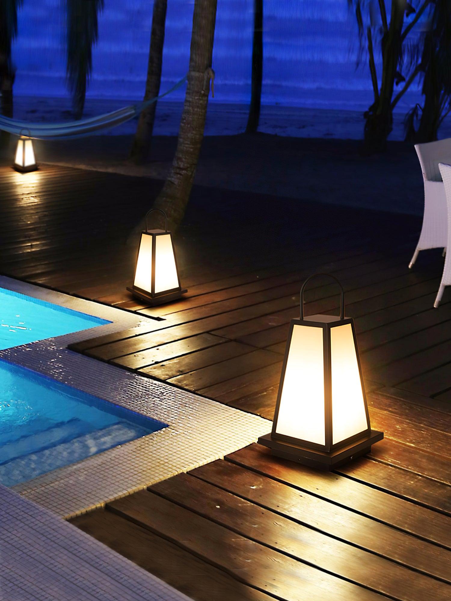 Solar Outdoor Lantern | Stainless Steel & Acrylic | Warm Light, 50cm