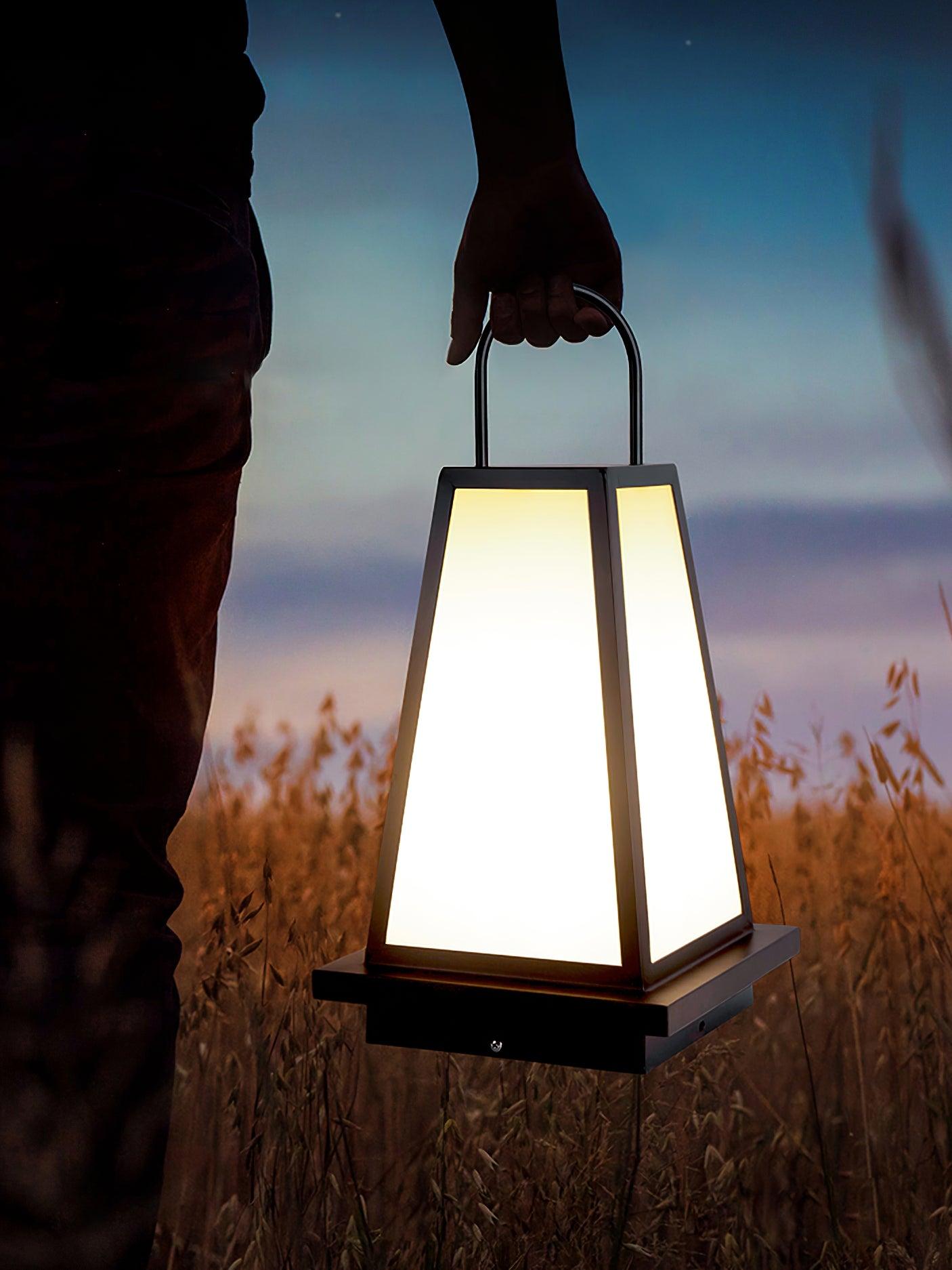 Solar Outdoor Lantern | Stainless Steel & Acrylic | Warm Light, 50cm