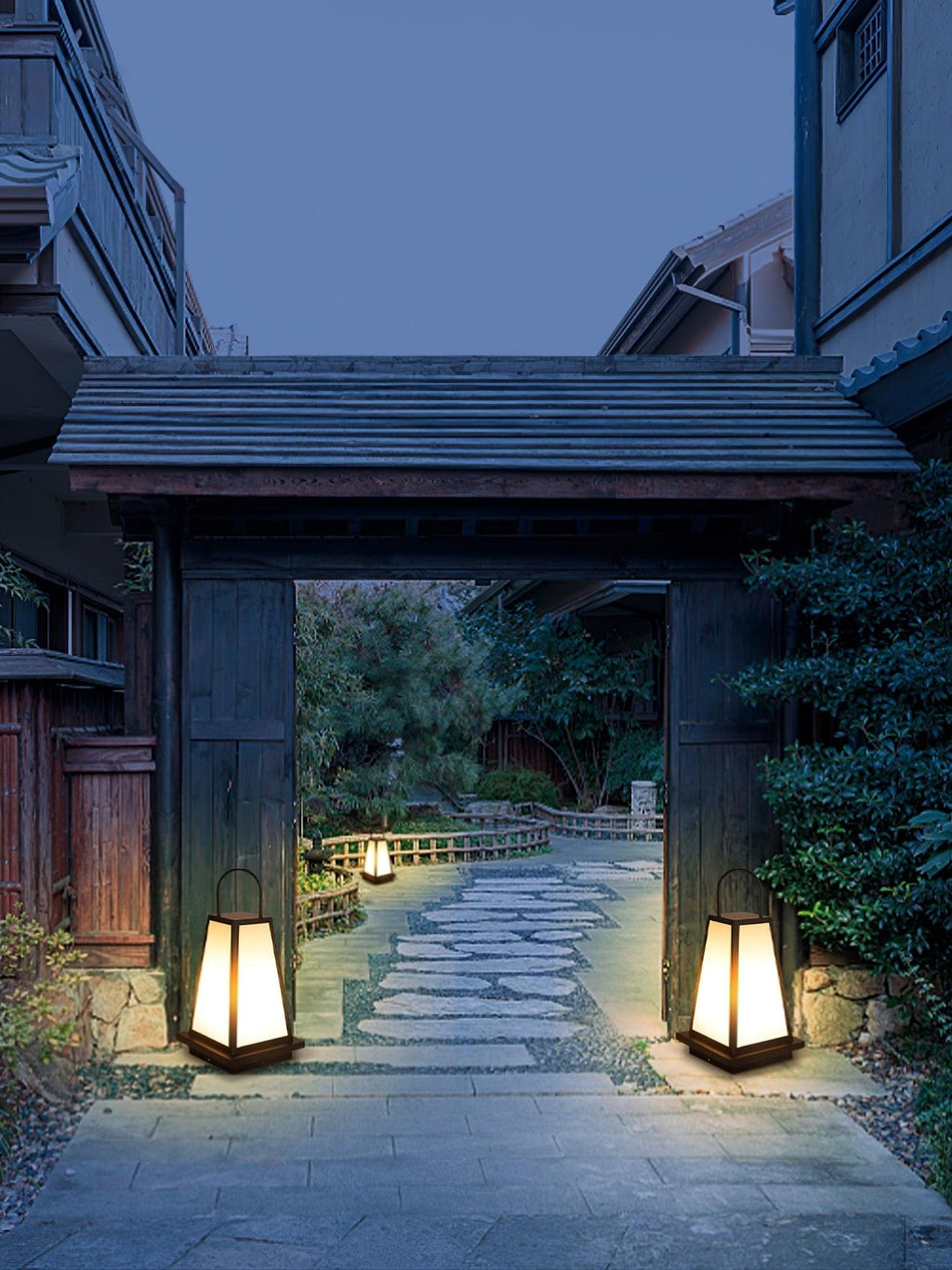 Solar Outdoor Lantern | Stainless Steel & Acrylic | Warm Light, 50cm