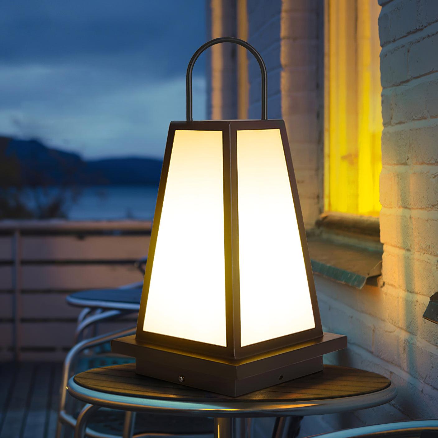 Solar Outdoor Lantern | Stainless Steel & Acrylic | Warm Light, 50cm