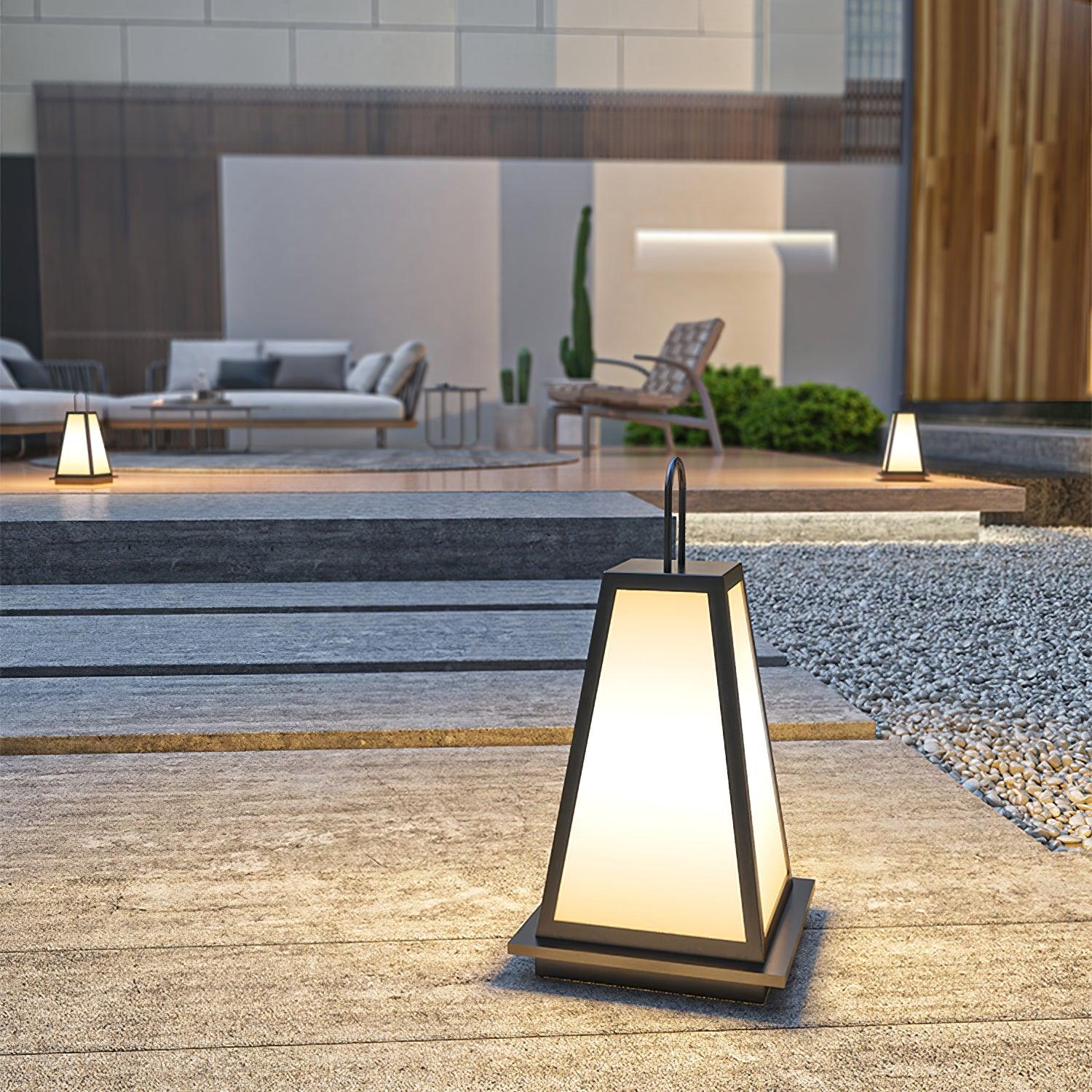 Solar Outdoor Lantern | Stainless Steel & Acrylic | Warm Light, 50cm