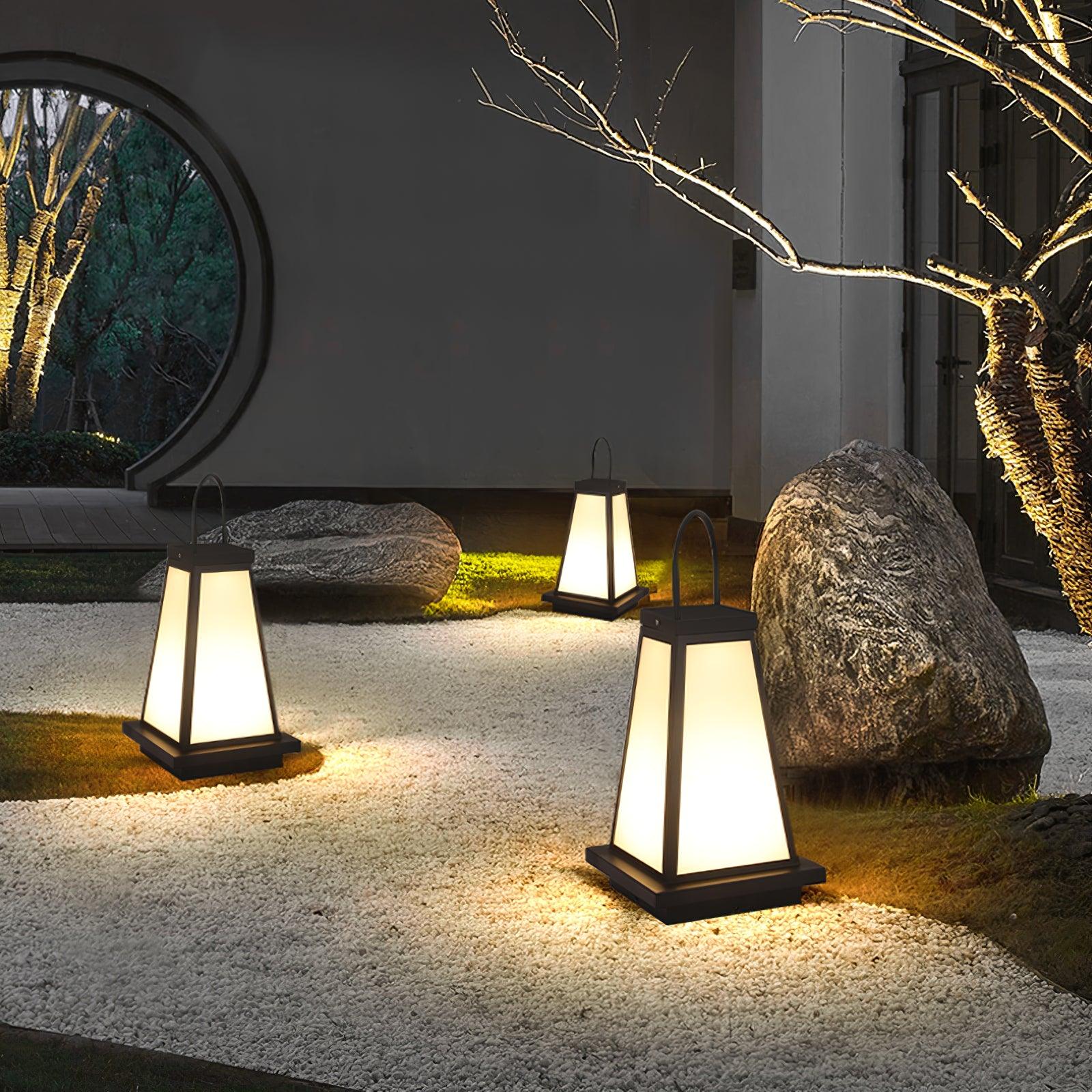 Solar Outdoor Lantern | Stainless Steel & Acrylic | Warm Light, 50cm