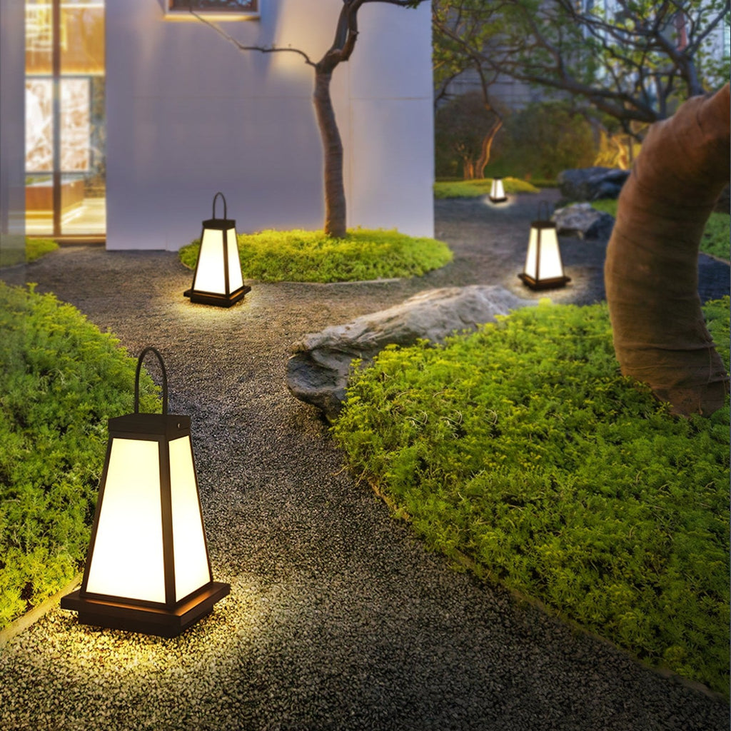 Solar Outdoor Lantern | Stainless Steel & Acrylic | Warm Light, 50cm