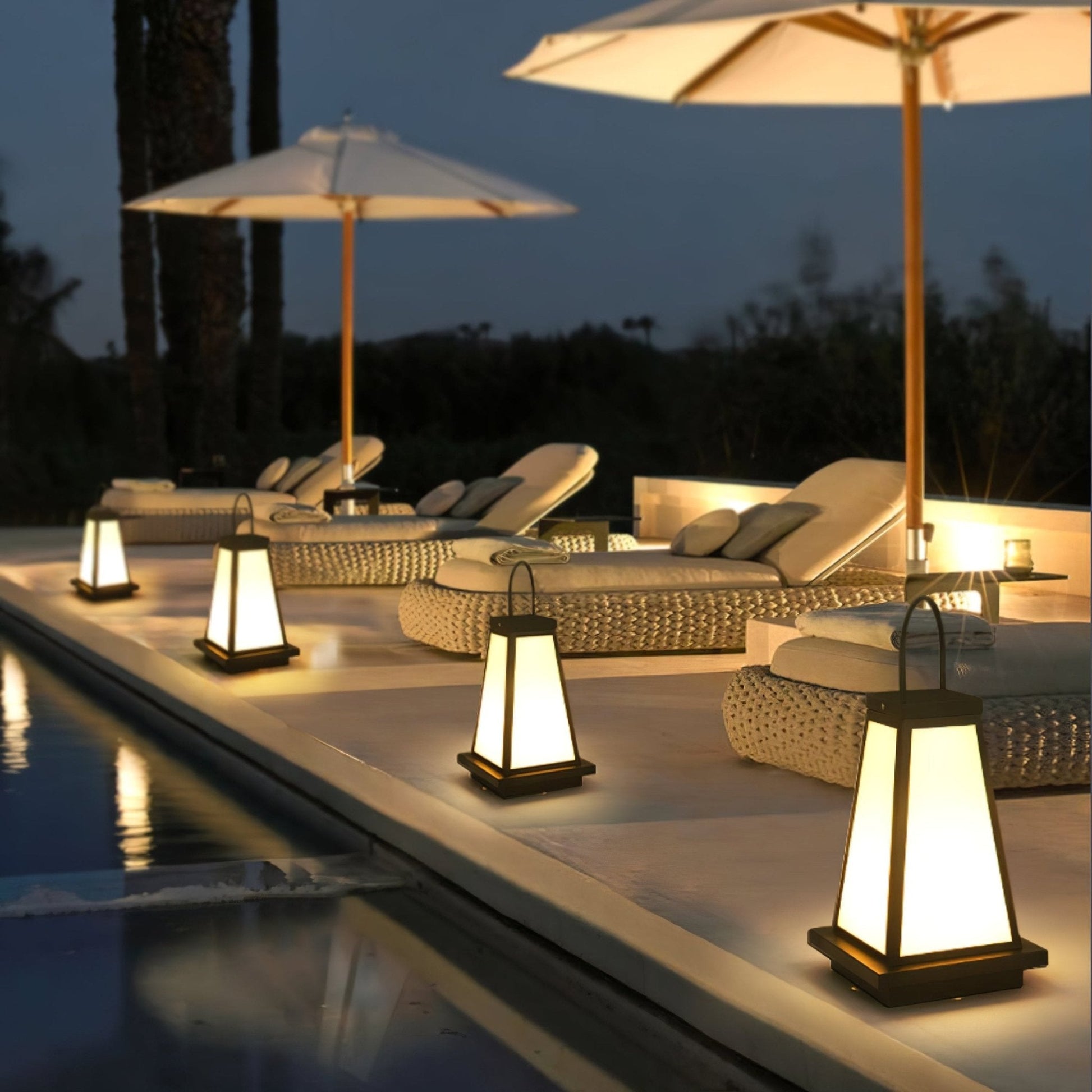 Outdoor Lantern | Stainless Steel & Acrylic | Black & White